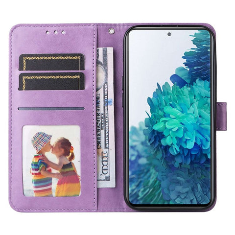 For Samsung Galaxy S20 FE / S20 FE 5G / S20 Lite Sunflower Imprinted PU Leather Case Stand Magnetic Clasp Wallet Phone Cover with Strap