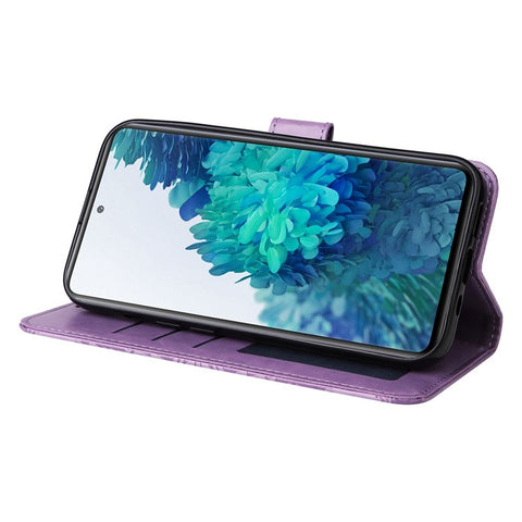 For Samsung Galaxy S20 FE / S20 FE 5G / S20 Lite Sunflower Imprinted PU Leather Case Stand Magnetic Clasp Wallet Phone Cover with Strap