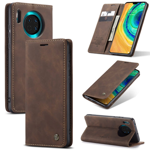 CASEME For Huawei Mate 30 4G / Huawei Mate 30 5G Case  013 Series Card Holder Stand Leather Phone Cover