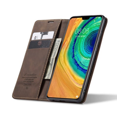 CASEME For Huawei Mate 30 4G / Huawei Mate 30 5G Case  013 Series Card Holder Stand Leather Phone Cover