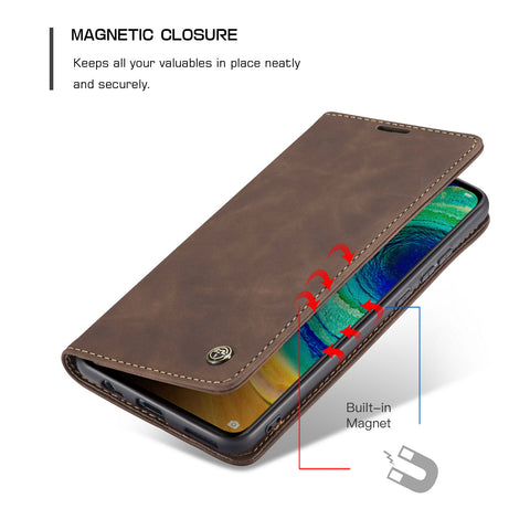 CASEME For Huawei Mate 30 4G / Huawei Mate 30 5G Case  013 Series Card Holder Stand Leather Phone Cover