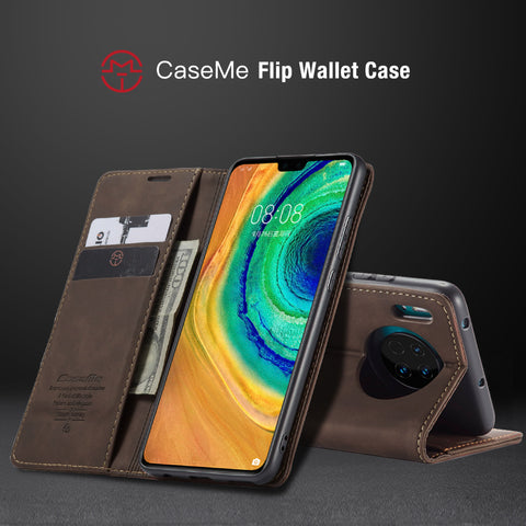 CASEME For Huawei Mate 30 4G / Huawei Mate 30 5G Case  013 Series Card Holder Stand Leather Phone Cover