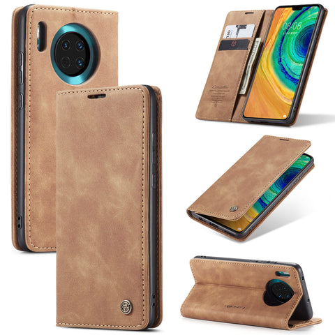 CASEME For Huawei Mate 30 4G / Huawei Mate 30 5G Case  013 Series Card Holder Stand Leather Phone Cover