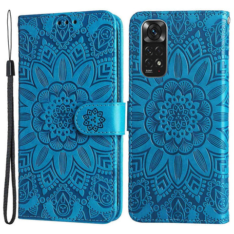 For Xiaomi Redmi Note 11 Pro 5G (MediaTek) / Note 11 Pro+ 5G / Poco X4 NFC / 11i 5G Sunflower Imprinted Leather Case Stand Wallet Phone Cover