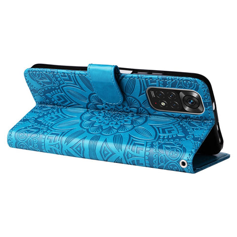 For Xiaomi Redmi Note 11 Pro 5G (MediaTek) / Note 11 Pro+ 5G / Poco X4 NFC / 11i 5G Sunflower Imprinted Leather Case Stand Wallet Phone Cover