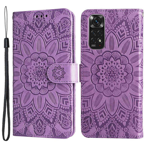 For Xiaomi Redmi Note 11 Pro 5G (MediaTek) / Note 11 Pro+ 5G / Poco X4 NFC / 11i 5G Sunflower Imprinted Leather Case Stand Wallet Phone Cover