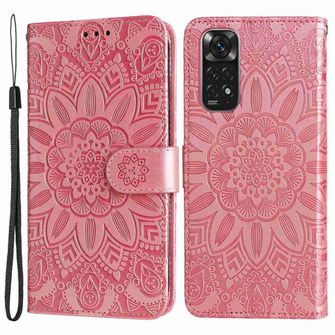 For Xiaomi Redmi Note 11 Pro 5G (MediaTek) / Note 11 Pro+ 5G / Poco X4 NFC / 11i 5G Sunflower Imprinted Leather Case Stand Wallet Phone Cover