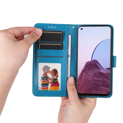 For Oppo Reno7 Z 5G / A96 5G / F21 Pro 5G / Reno7 Lite 5G / OnePlus Nord N20 5G PU Leather Phone Case Imprinted Sunflower Stand Magnetic Flip Wallet Cover with Strap