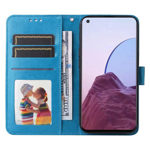 For Oppo Reno7 Z 5G / A96 5G / F21 Pro 5G / Reno7 Lite 5G / OnePlus Nord N20 5G PU Leather Phone Case Imprinted Sunflower Stand Magnetic Flip Wallet Cover with Strap