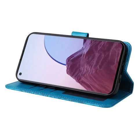 For Oppo Reno7 Z 5G / A96 5G / F21 Pro 5G / Reno7 Lite 5G / OnePlus Nord N20 5G PU Leather Phone Case Imprinted Sunflower Stand Magnetic Flip Wallet Cover with Strap