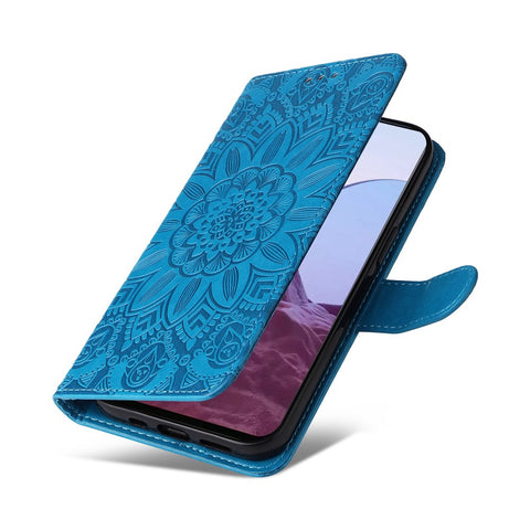 For Oppo Reno7 Z 5G / A96 5G / F21 Pro 5G / Reno7 Lite 5G / OnePlus Nord N20 5G PU Leather Phone Case Imprinted Sunflower Stand Magnetic Flip Wallet Cover with Strap