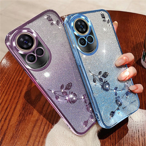 KADEM For Huawei nova 13 Case Flower Pattern TPU Gradient Phone Cover with Lanyards
