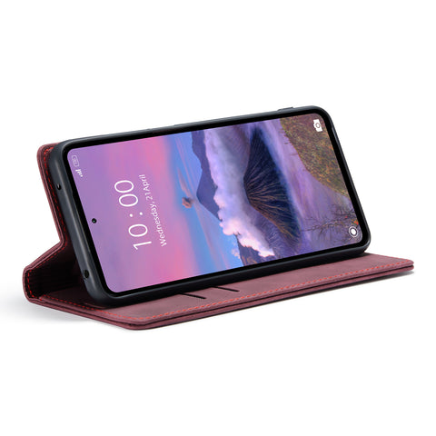 For Xiaomi Redmi Note 12R 5G / Xiaomi Poco M6 Pro 5G / Xiaomi Redmi 12 4G Case CASEME 013 Series Card Holder Stand Leather Phone Cover