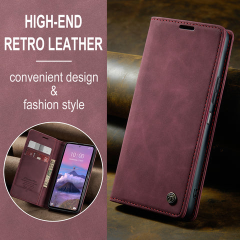 For Xiaomi Redmi Note 12R 5G / Xiaomi Poco M6 Pro 5G / Xiaomi Redmi 12 4G Case CASEME 013 Series Card Holder Stand Leather Phone Cover