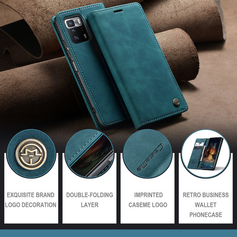 CASEME For Xiaomi Poco X3 GT / Xiaomi Redmi Note 10 Pro 5G (China) Case  013 Series Card Holder Stand Leather Phone Cover