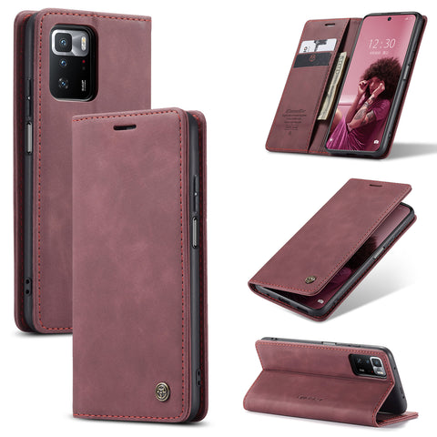 CASEME For Xiaomi Poco X3 GT / Xiaomi Redmi Note 10 Pro 5G (China) Case  013 Series Card Holder Stand Leather Phone Cover