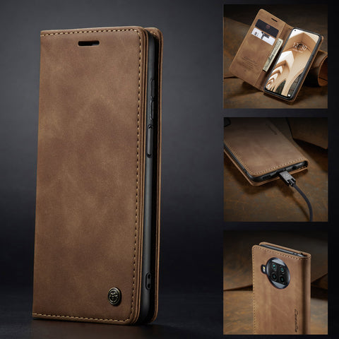 CASEME For Xiaomi Redmi Note 9 Pro 5G / Xiaomi Mi 10T Lite 5G Case  013 Series Card Holder Stand Leather Phone Cover