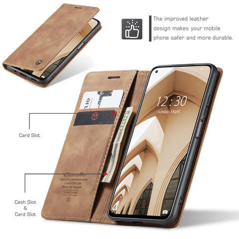 CASEME For Xiaomi Redmi Note 9 Pro 5G / Xiaomi Mi 10T Lite 5G Case  013 Series Card Holder Stand Leather Phone Cover