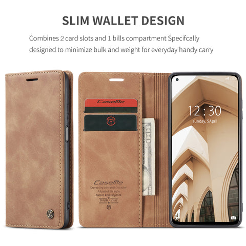 CASEME For Xiaomi Redmi Note 9 Pro 5G / Xiaomi Mi 10T Lite 5G Case  013 Series Card Holder Stand Leather Phone Cover