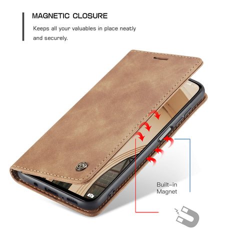 CASEME For Xiaomi Redmi Note 9 Pro 5G / Xiaomi Mi 10T Lite 5G Case  013 Series Card Holder Stand Leather Phone Cover