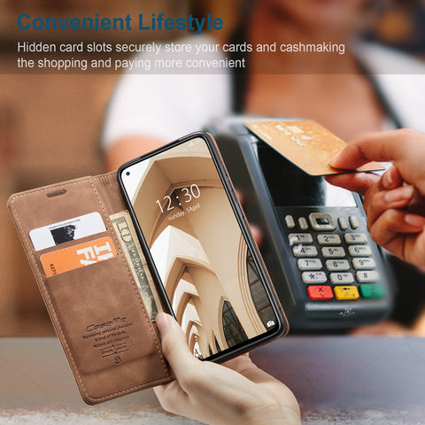 CASEME For Xiaomi Redmi Note 9 Pro 5G / Xiaomi Mi 10T Lite 5G Case  013 Series Card Holder Stand Leather Phone Cover