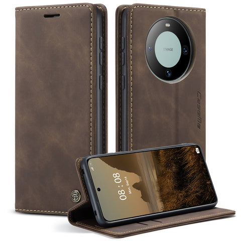 For Huawei Mate 60 Case CASEME 013 Series Card Holder Stand Leather Phone Cover