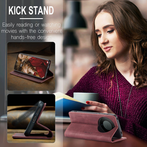CASEME For Huawei Mate 60 Pro+ / Huawei Mate 60 Pro Case  013 Series Card Holder Stand Leather Phone Cover