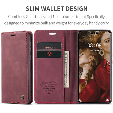 CASEME For Huawei Mate 60 Pro+ / Huawei Mate 60 Pro Case  013 Series Card Holder Stand Leather Phone Cover