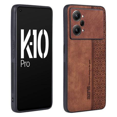 AZNS For Oppo K10 Pro 5G Imprinted Pattern Cell Phone Case Anti-drop PU Leather Coated TPU Cover