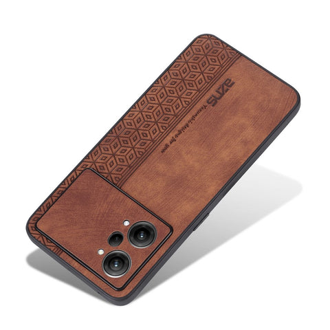 AZNS For Oppo K10 Pro 5G Imprinted Pattern Cell Phone Case Anti-drop PU Leather Coated TPU Cover