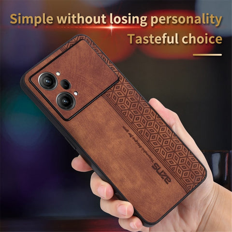 AZNS For Oppo K10 Pro 5G Imprinted Pattern Cell Phone Case Anti-drop PU Leather Coated TPU Cover