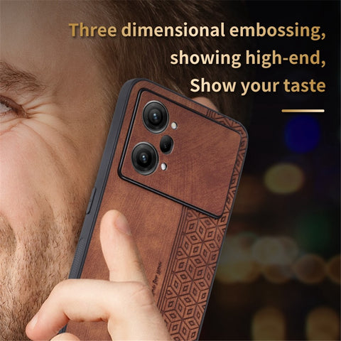 AZNS For Oppo K10 Pro 5G Imprinted Pattern Cell Phone Case Anti-drop PU Leather Coated TPU Cover