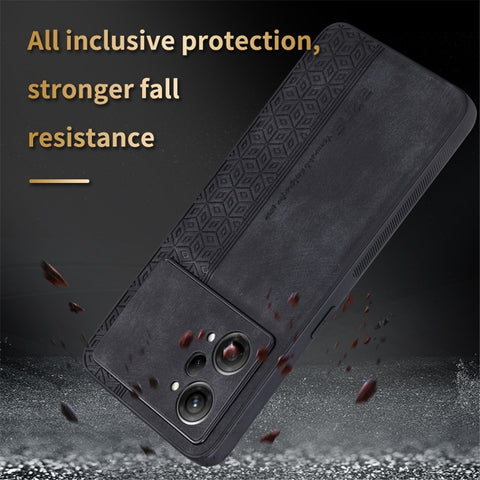 AZNS For Oppo K10 Pro 5G Imprinted Pattern Cell Phone Case Anti-drop PU Leather Coated TPU Cover