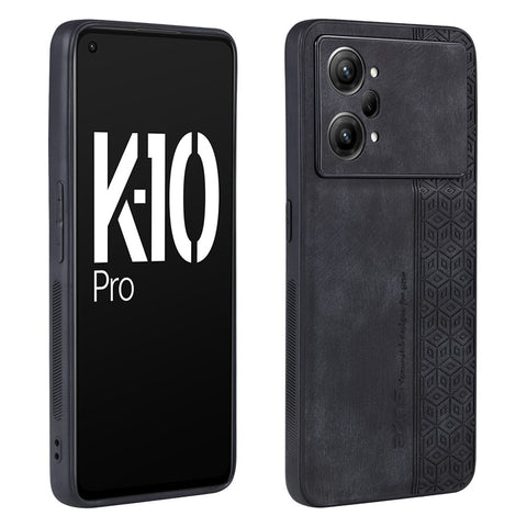 AZNS For Oppo K10 Pro 5G Imprinted Pattern Cell Phone Case Anti-drop PU Leather Coated TPU Cover