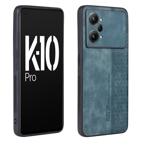 AZNS For Oppo K10 Pro 5G Imprinted Pattern Cell Phone Case Anti-drop PU Leather Coated TPU Cover