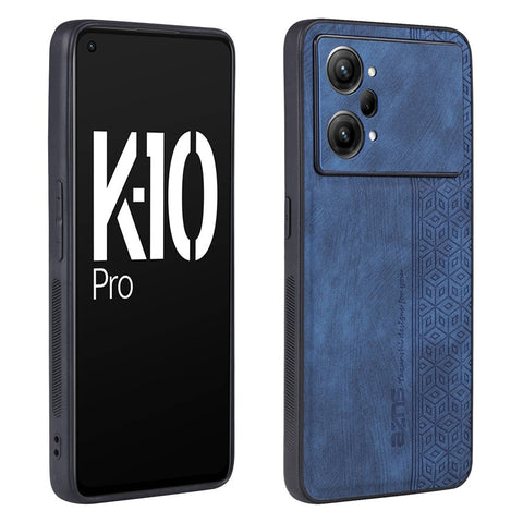 AZNS For Oppo K10 Pro 5G Imprinted Pattern Cell Phone Case Anti-drop PU Leather Coated TPU Cover
