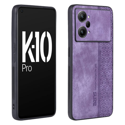 AZNS For Oppo K10 Pro 5G Imprinted Pattern Cell Phone Case Anti-drop PU Leather Coated TPU Cover