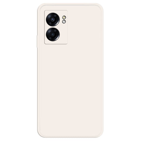 For Oppo A57 (2022) 5G / A77 5G Bump Proof Rubberized TPU Phone Case with Microfiber Lining Straight Edge Cell Phone Back Cover