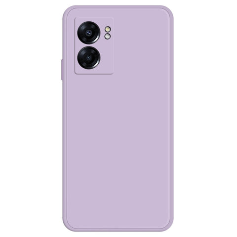 For Oppo A57 (2022) 5G / A77 5G Bump Proof Rubberized TPU Phone Case with Microfiber Lining Straight Edge Cell Phone Back Cover