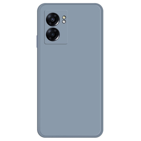 For Oppo A57 (2022) 5G / A77 5G Bump Proof Rubberized TPU Phone Case with Microfiber Lining Straight Edge Cell Phone Back Cover