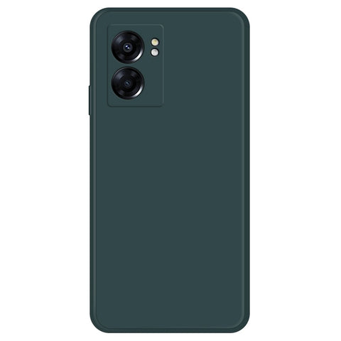For Oppo A57 (2022) 5G / A77 5G Bump Proof Rubberized TPU Phone Case with Microfiber Lining Straight Edge Cell Phone Back Cover