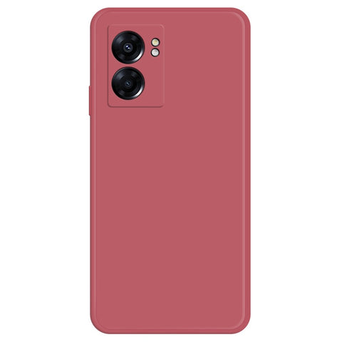 For Oppo A57 (2022) 5G / A77 5G Bump Proof Rubberized TPU Phone Case with Microfiber Lining Straight Edge Cell Phone Back Cover