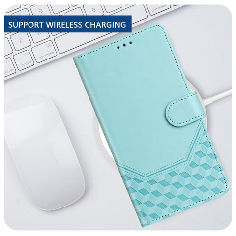 For OnePlus Nord 4 Case Imprinted Honeycomb RFID Blocking Leather Phone Cover with Strap
