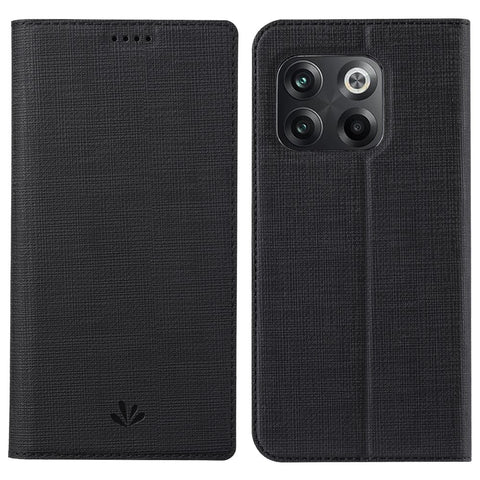 VILI DMX Series for OnePlus 10T 5G / Ace Pro 5G Card Slot Folio Flip Cover Magnetic Auto-absorbed PU Leather Stand Case