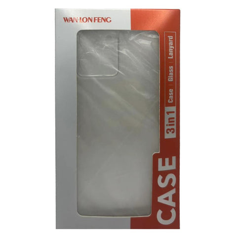 WANLONFENG WL Series for OnePlus Ace 3 5G TPU Case 2.0mm Phone Cover with Tempered Glass Film