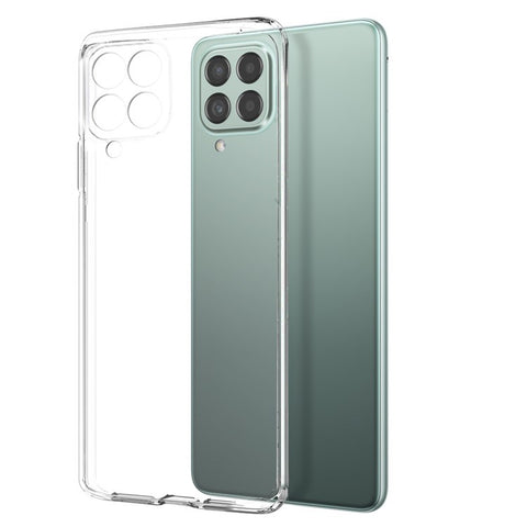 NORTHJO 2 in 1 TPU Phone Case + Tempered Glass Screen Protector for Samsung Galaxy M53 5G, Full Protection Anti-Drop Transparent Phone Cover