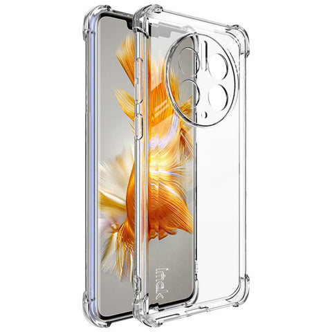 IMAK For Huawei Mate 50 Pro 4G Clear Flexible TPU Phone Cover Four Corner Airbag Drop-proof Case