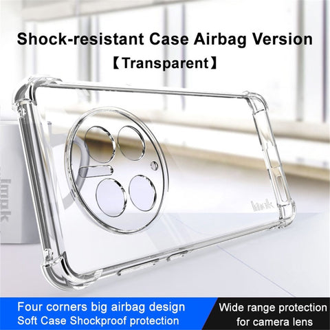 IMAK For Huawei Mate 50 Pro 4G Clear Flexible TPU Phone Cover Four Corner Airbag Drop-proof Case