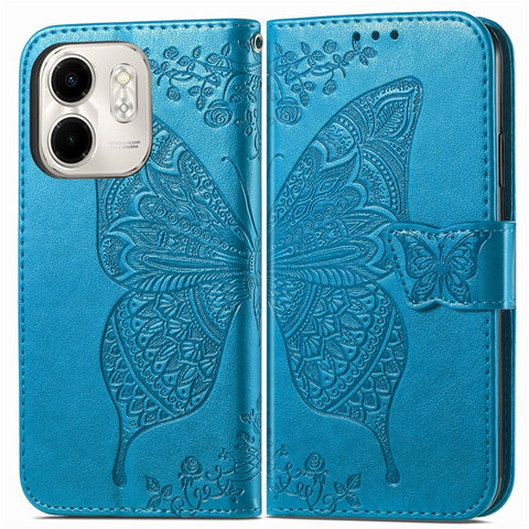 For Infinix Smart 9 4G Case PU Leather Wallet Phone Cover Butterfly Pattern