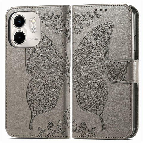 For Infinix Smart 9 4G Case PU Leather Wallet Phone Cover Butterfly Pattern